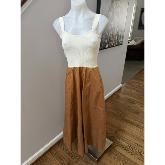 Tanya Taylor Jordanna Women's Mixed Media Midi Dress & Sweater XS - Picture 2 of 5